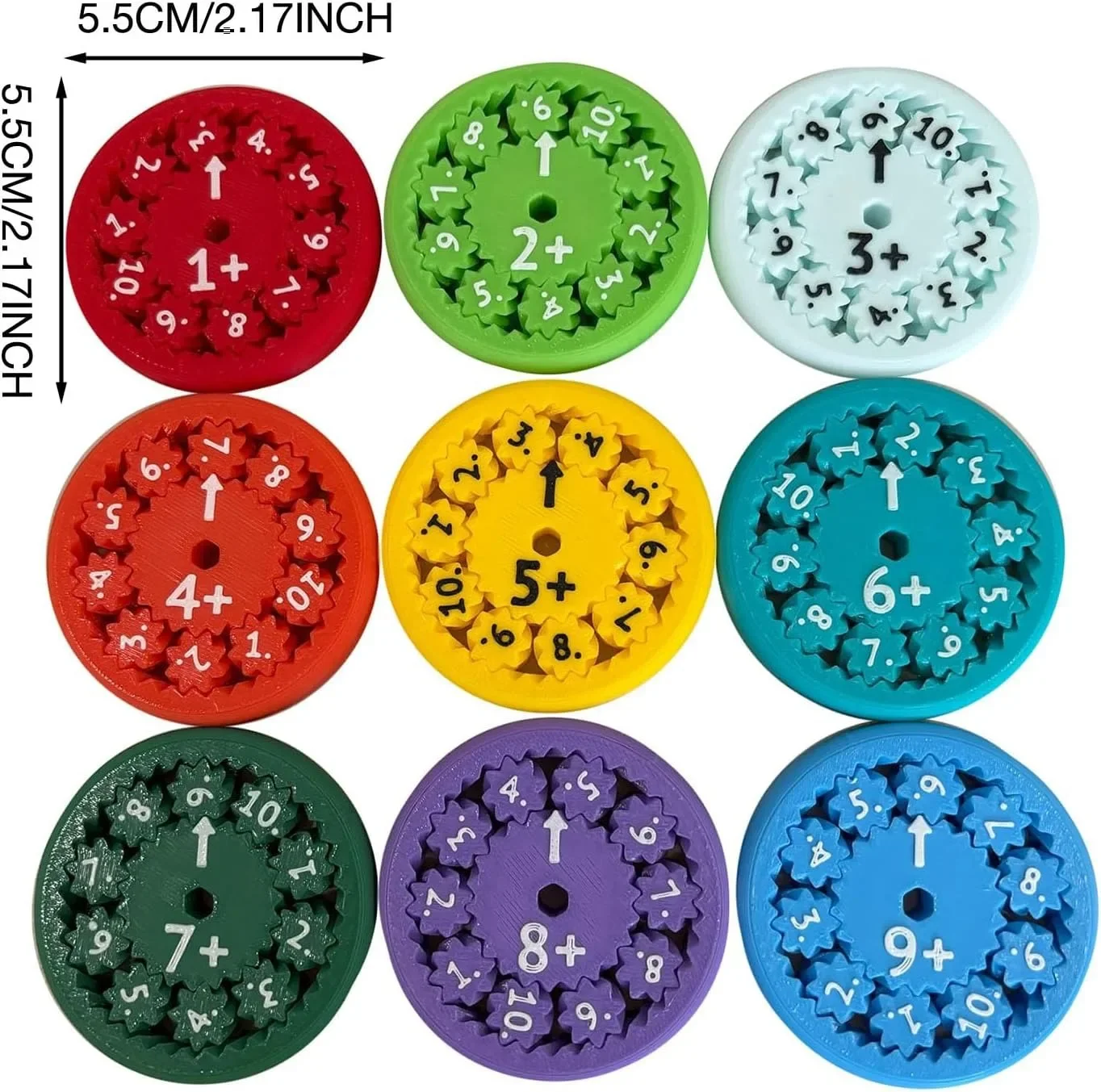 멋진 수학 피젯 스피너, 수학 퍼즐 장난감, 데스크탑 수학 곱하기 게임, 9 개