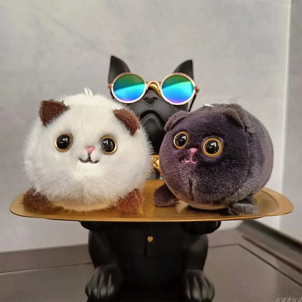 Nowa Kocia Ogon Kołatka Śliczna Pluszowa Zabawka Kawaii Niełatwo Deformowana Breloczek do Kluczy z Kotem Kreskówkowa Lalka Zwierzęca Pluszowa Zabawka