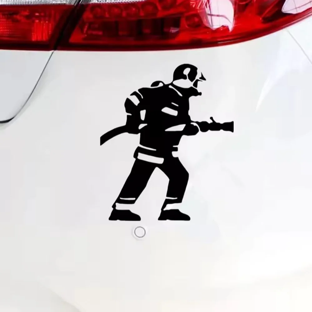 

Waterproof Firefighter Vinyl Car Stickers for SUV Truck Auto Window Bumper - Heroic Rescuer Decor Adventure Accessories