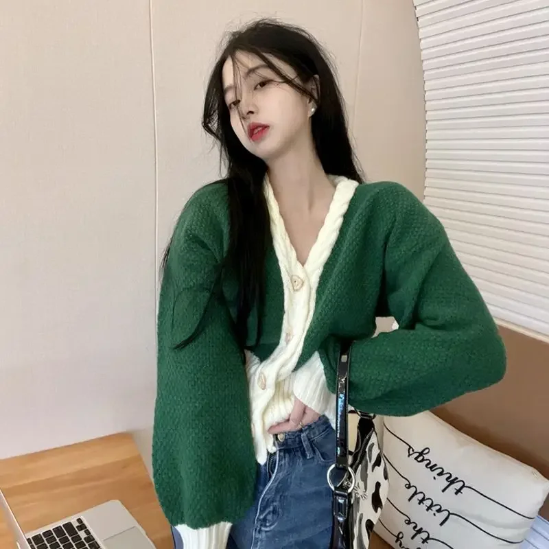 Women's Cardigans Outerwear Slim Ladies Knit Sweaters Jacket New In Vintage Chic Korean Fashion Fall 2024 Attractive Novelties