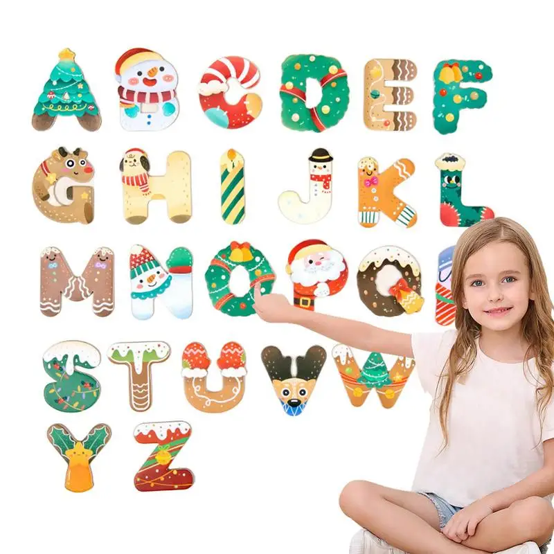 Magnesy na lodówkę alfabet duże magnesy alfabet ABC Puzzle wczesna edukacja nauka liczenia pisowni zabawka edukacyjna