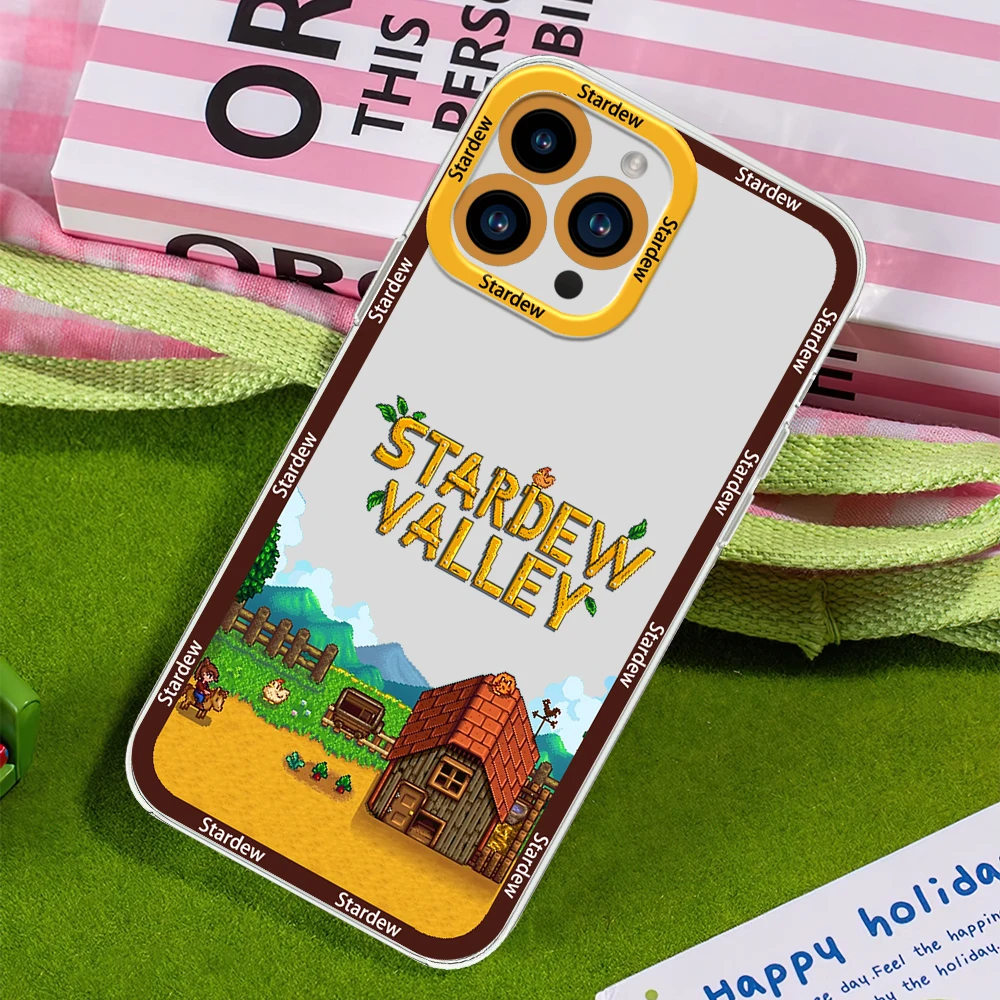 Game S-Stardew Valley Phone Case for Samsung S24 S23 S22 S21 A55 A54 FE PLUS ULTRA Transparent Bezel Cover