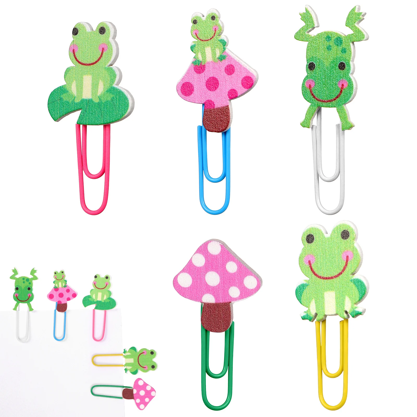 5 قطعة دبابيس ورق ملونة الكرتون المرجعية دبابيس ورق عقد قوي مكتب اللوازم المدرسية القرطاسية منظمة المنزل #4