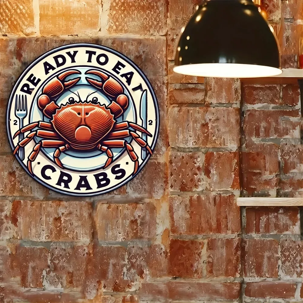 قطعة واحدة من ديكور الشعار الفني المستدير المعدني المتين - سهل التعليق للمطابخ/المطعم/المنزل/المكاتب، فكرة هدية فريدة لجميع المناسبات #6