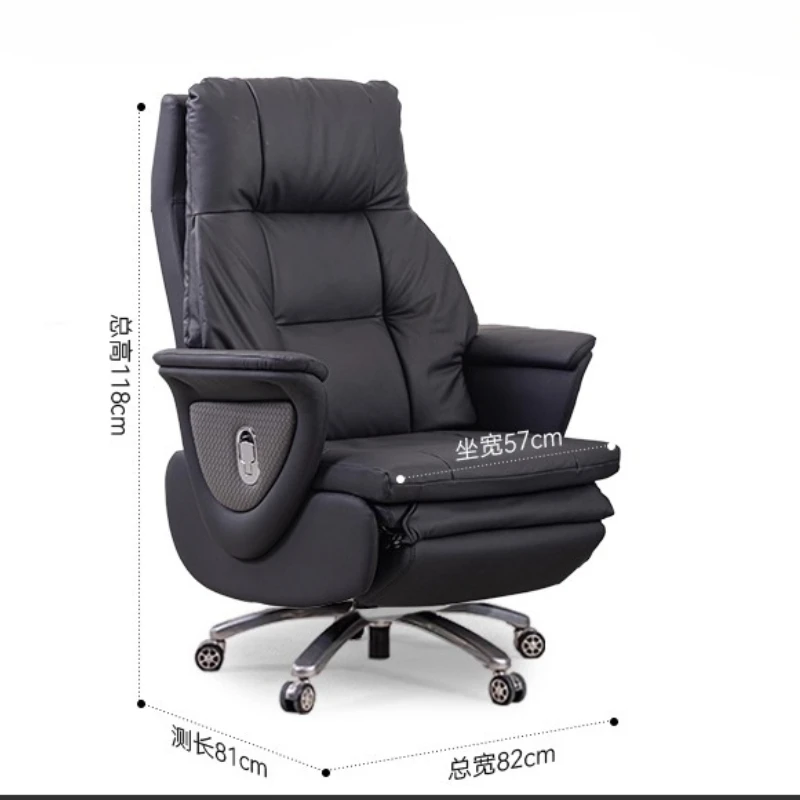 كرسي مساج كهربائي قابل للتعديل بـ 3 سرعات، طبقة علوية من جلد البقر، تهوية للمقعد ودرجة حرارة ثابتة، ضغط ساخن مريح