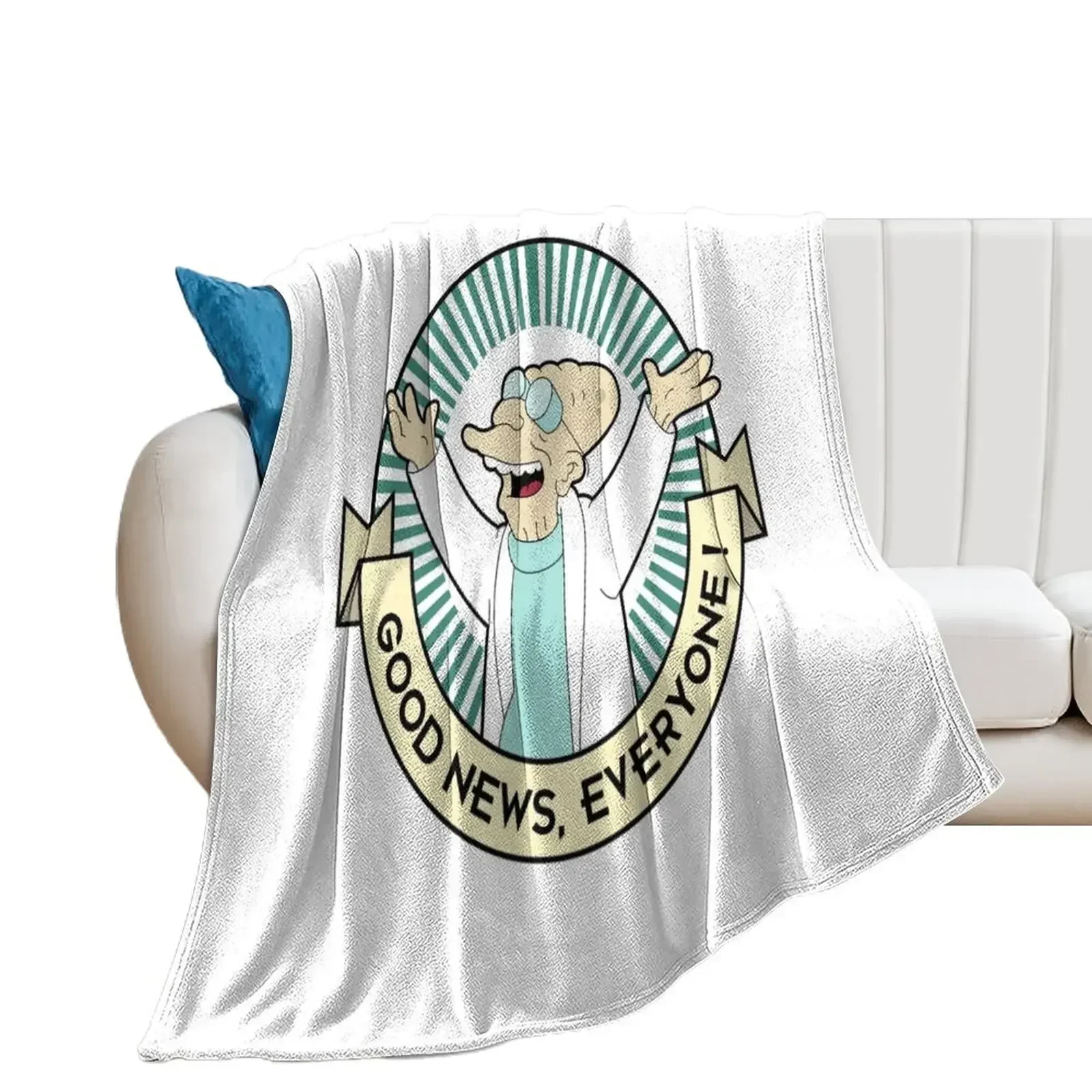 

Professor Farnsworth - Good News Everyone! Throw Blanket Bed covers cosplay anime Blankets