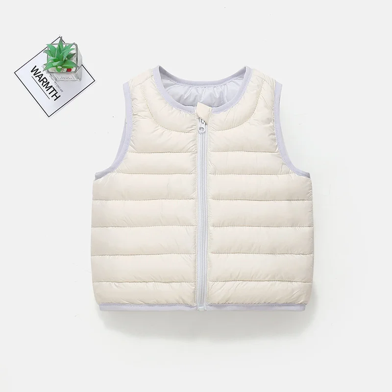 Kids Winter Vest Children Warm Thick Stand‑Collar Button‑Up Sleeveless Waistcoat Boys Outdoor Thermal Gilet Girls Casual Clothes
