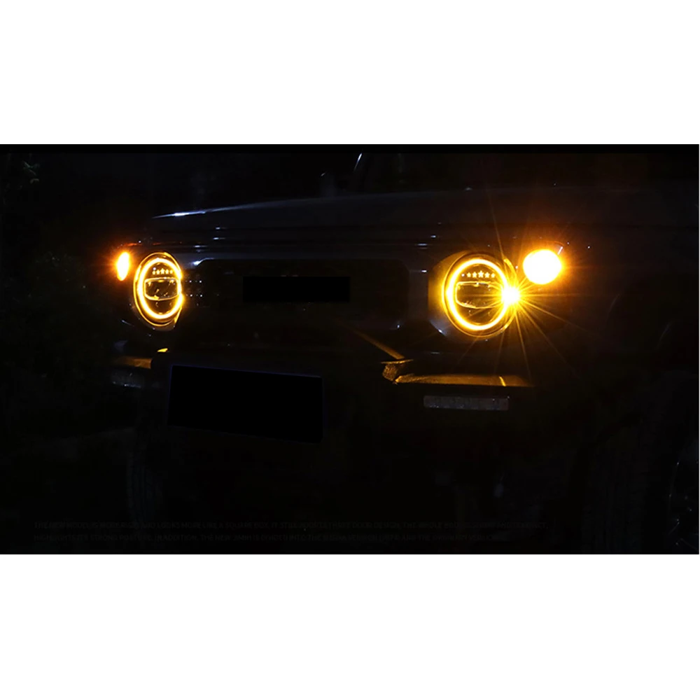 سيارة الجبهة LED المصباح لسوزوكي جيمي 2018 2019 2020 2021 كشافات التصميم الديناميكي بدوره إشارة متتابعة ضوء الجمعية