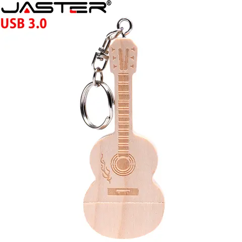 Drewniany pendrive USB 3.0 w kształcie gitary, pamięć USB, urządzenie do przechowywania danych, pendrive USB 128GB 64GB 32GB, kreatywne prezenty, dysk USB