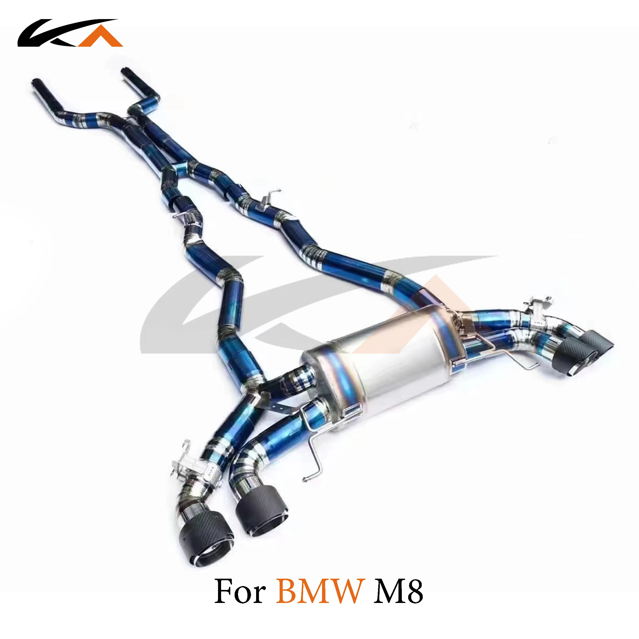 KA Tuning exhaust system titanium catback for BMW M8 F93 4.4T performance auto part muffler and valve