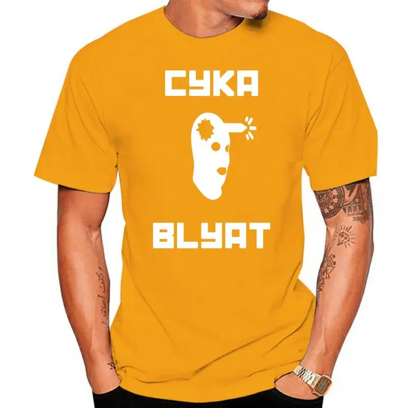 one yona Counter Strike T Shirt Cyka Blyat CSGO T-Shirt Graphic 6xl Tee Shirt Beach Cute 100 Cotton Short-Sleeve Men Tshirt