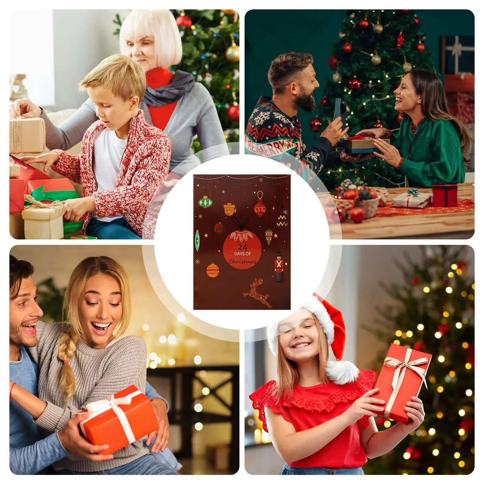 Christmas Countdown 24 Days Empty Collectible Boxes Countdown To Christmas For Home Living Room Bedroom School Party Daily