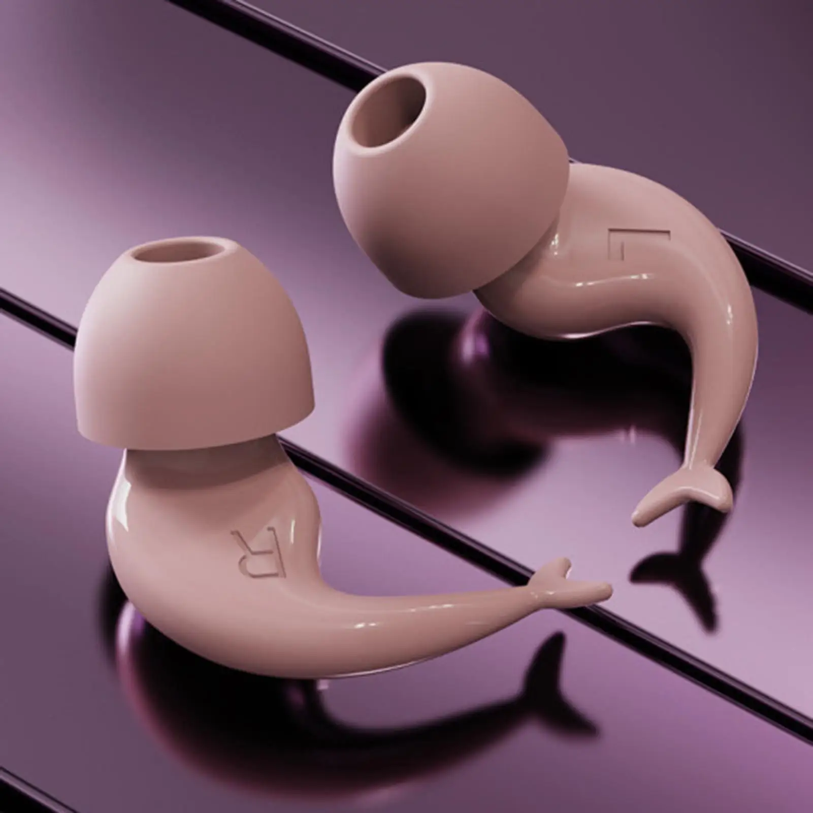 إلغاء الضوضاء الأذن المقابس لينة قابلة لإعادة الاستخدام سيليكون ذيل السمكة لوازم السباحة النوم إلغاء الضوضاء الأذن المقابس للسفر المنزل