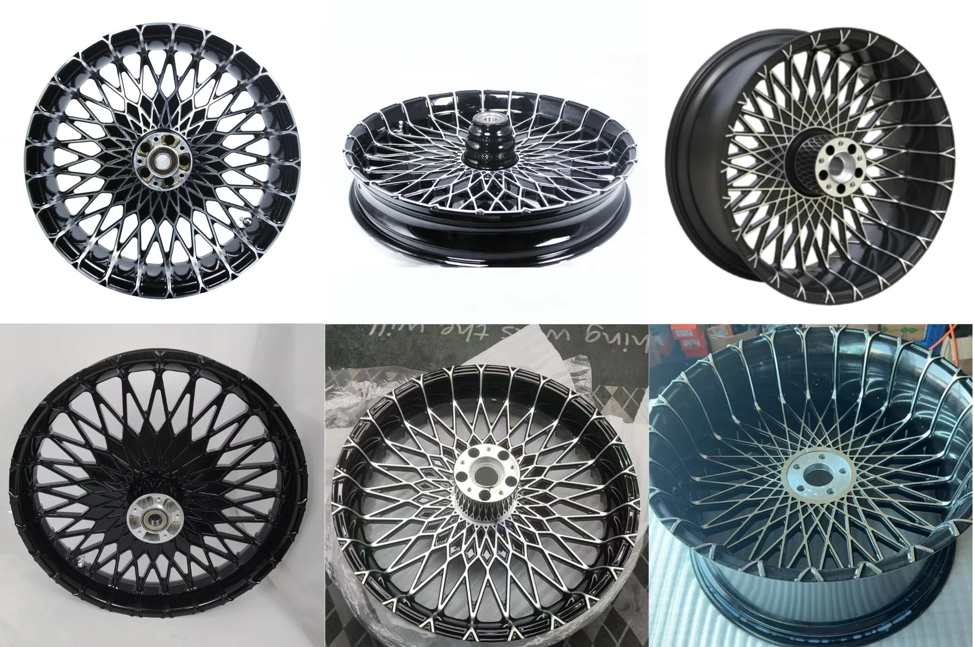 Custom Black Machine 21*3.5 18*8.5 Inch Cruiser Motorcycle Alloy Rims For harley Davidson  Boy Flstf Forged Wheel