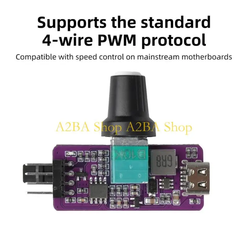 A2BA Quiet 4Pin PWM Fan Speed Regulator Optimized For Low Noise Operation 5V to 12V Speed Module For Better Heat DissipatioN