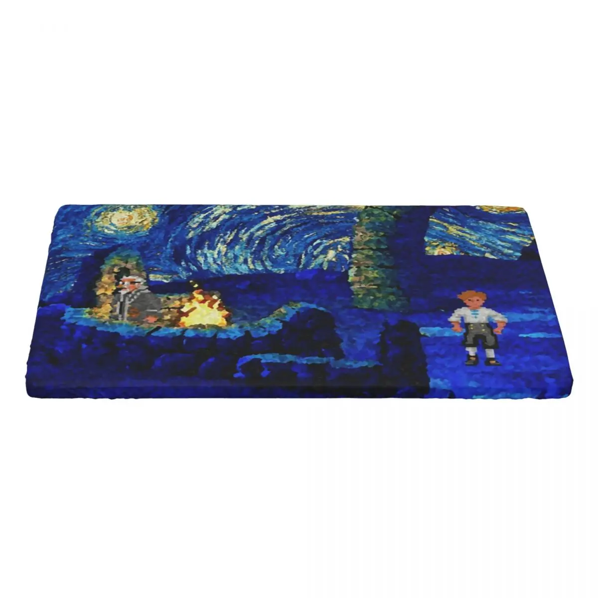 Custom Rectangular Waterproof Melee Starry Night Table Cover Van Gogh Art Painting Table Cloth 4FT Tablecloth for Dining