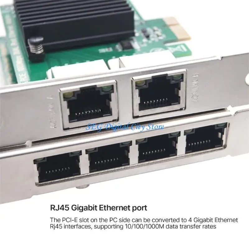 

U75B 2/4 Ports PCIE 4X Gigabit Ethernet Networking Card Server 1000Mbps for Desktop PC