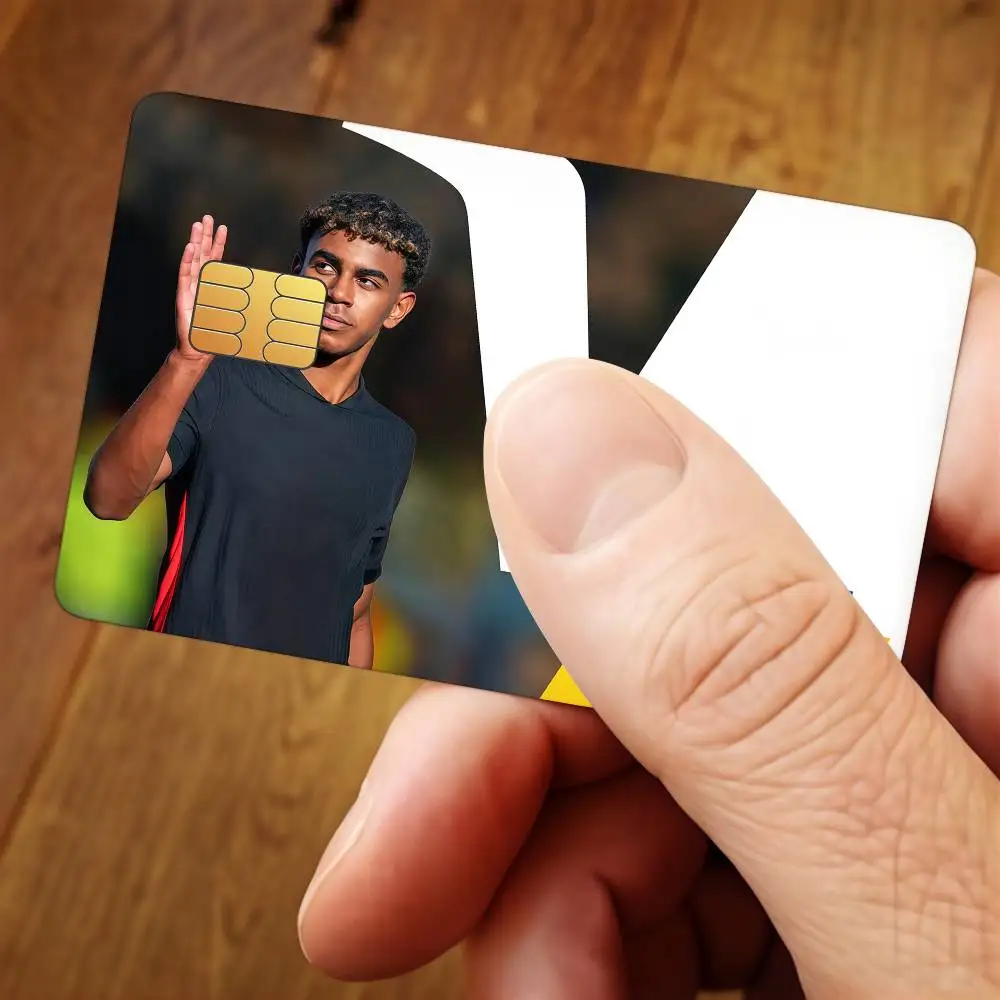 Spanish Credit Card Public Transportation Cards Protective Sticker Waterproof Card Face Decoration 4PCS L-Lamine Y-YamalS