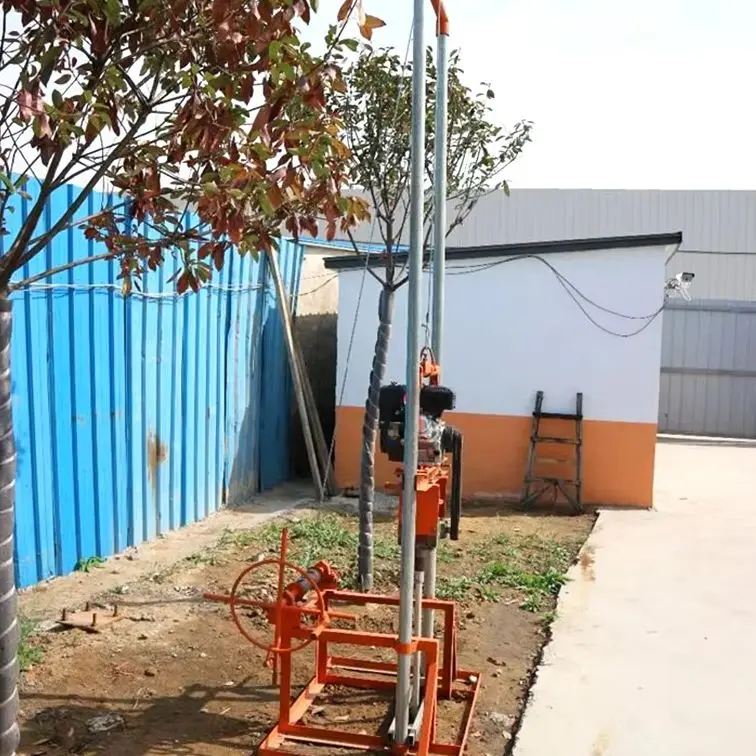 

Портативная буровая установка для скважин на воду, миниатюрная, легкая, бензиновая/дизельная, 80 м, на продажу