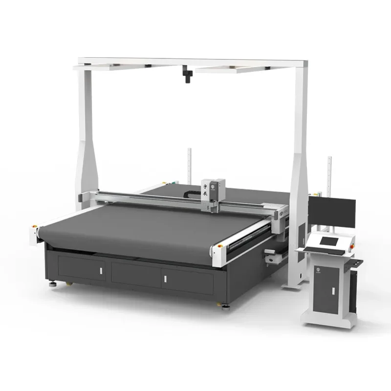 Soft glass vibrating knife cutting machine, crystal plate table mat cutting machine PVC soft glass cutting machine