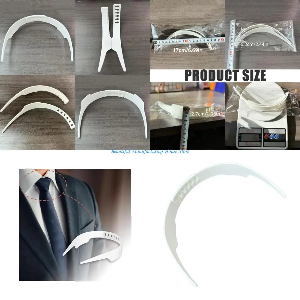 E56A Business Shirt Collar Support Collar Stays Invisible Collar Stand for Formal