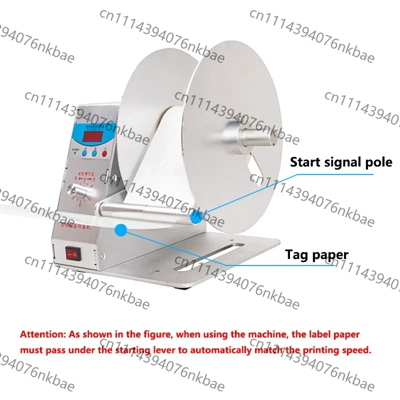 Automatic Label Rewinder, Barcode Sticker Label Rolling Rewinding Machine for Self‑Adhesive Label Processing
