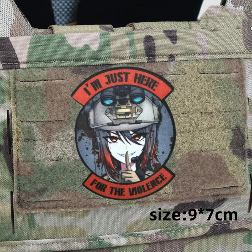 Tactical Girl Morale Badge Military Patch on Clothes Printing Stickers Hook and Loop Patches for Clothing Appliques Wappen