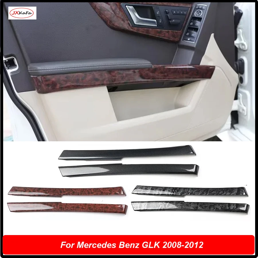 

Car Front Door Armrest Side Strips Trim ABS Sticker For Mercedes Benz GLK 2008 2009 2010 2011 2012 Interior Accessories 2pcs