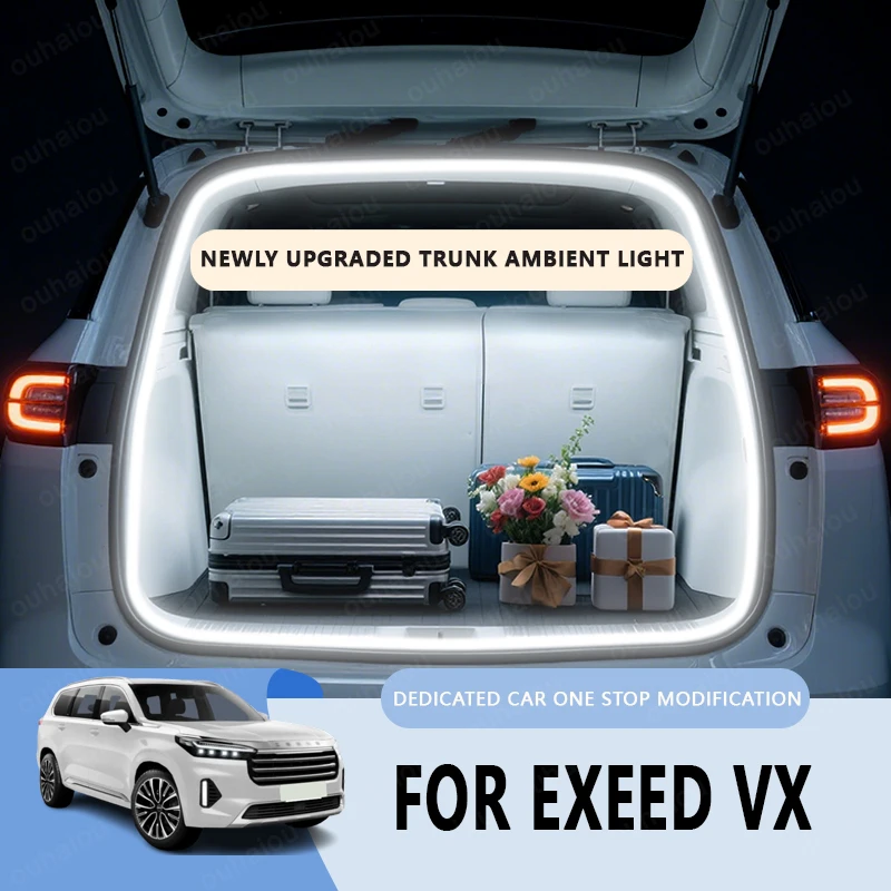 

Для Exeed VX модификационный светильник багажника Атмосферные фонари Белый теплый белый Задний светодиодный светильник багажника