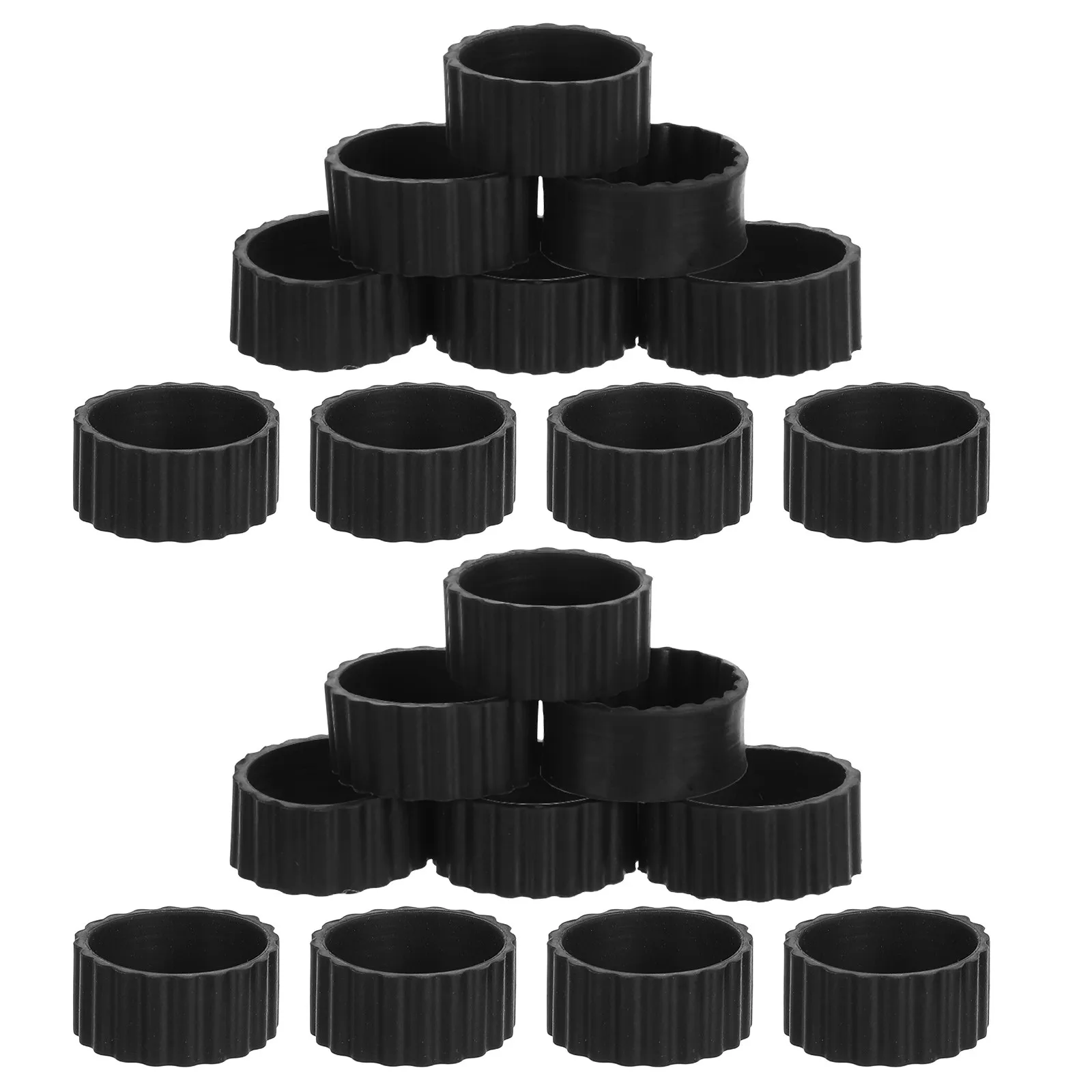 20Pcs Silicone Base Stabilizer Rings Black Taper Gripper Anti Slip Holder Fits 3 4 Inch Cups Candlesticks Upright