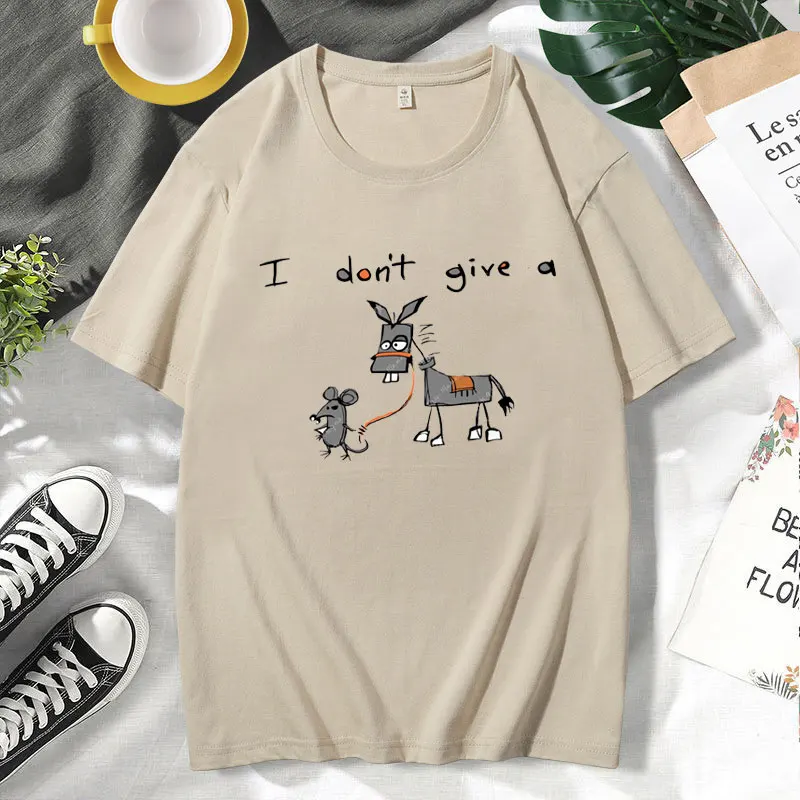 

I Don't Give A Graphic T Shirts Funny Meme T Shirt Short Sleeve Fashion High Quality Casual 100% Cotton Tee Shirt Oversized Tops