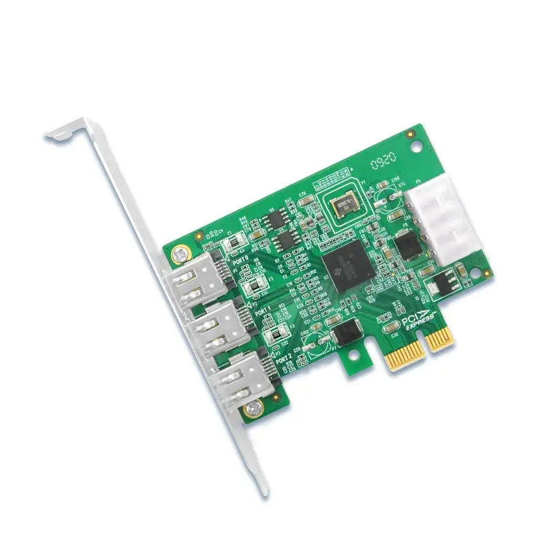 Tarjeta PCIe x1 a Firewire 400 de 3 puertos, 1394A, USB