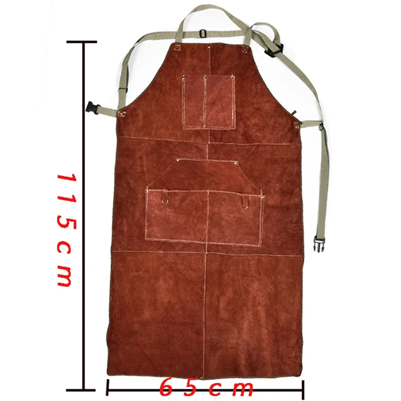 

A76X-теплоизоляционный кожаный сварочный фартук из воловьей кожи, сварочный костюм, фартук, моющаяся защитная одежда для пайки, костюмы для костюмов
