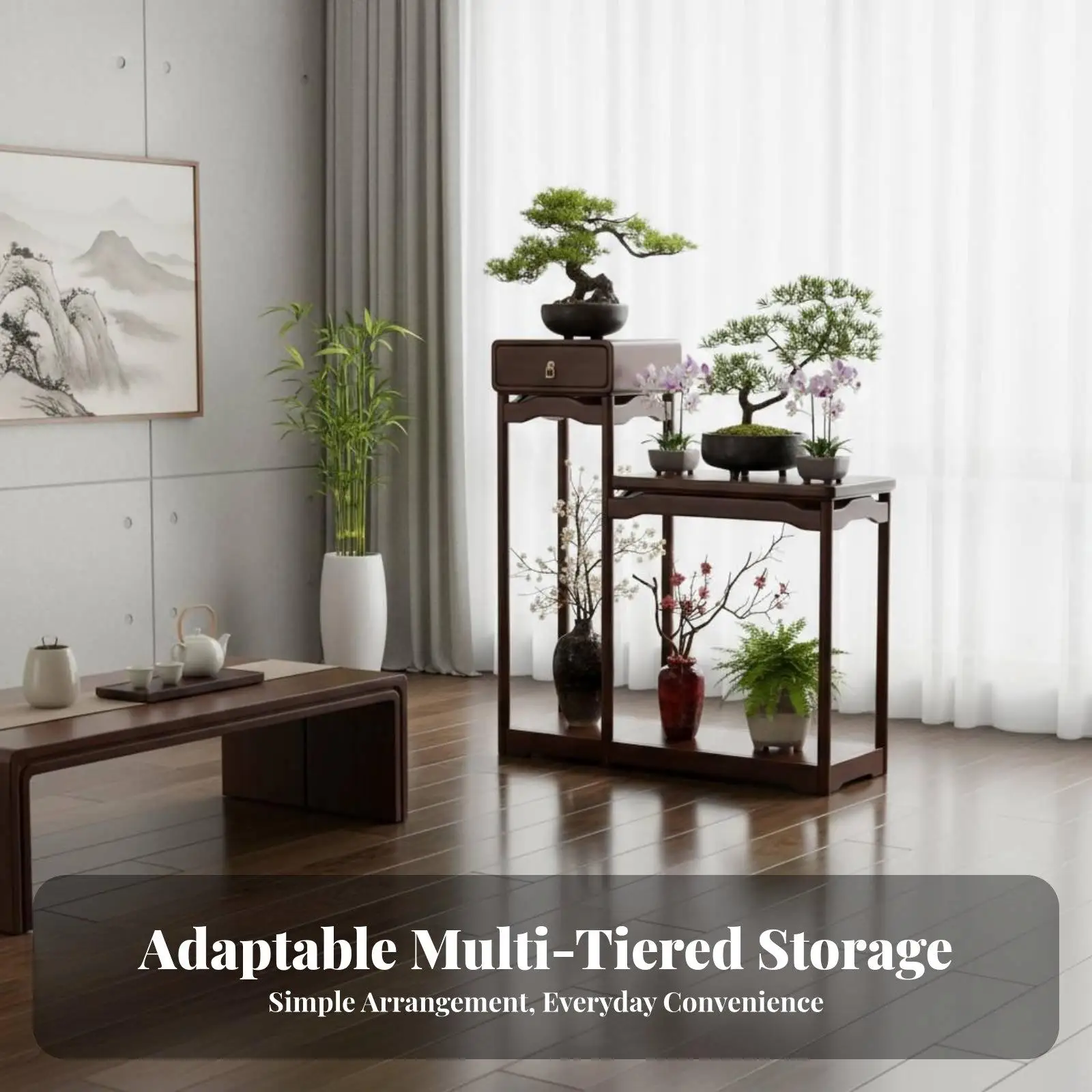 Etagere-de-presentation-de-style-japonais-traditionnel-en-bambou-avec-tiroir-table-auxiliaire-decorative-pour-l'espace-de-vie