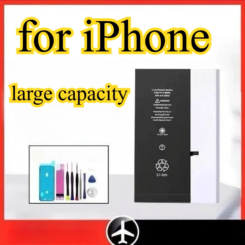 

Аккумулятор большой емкости 6800 мАч, подходит для IPhone 7 Plus 8 Plus 7 6 6s SE с инструментами для замены внутреннего аккумулятора