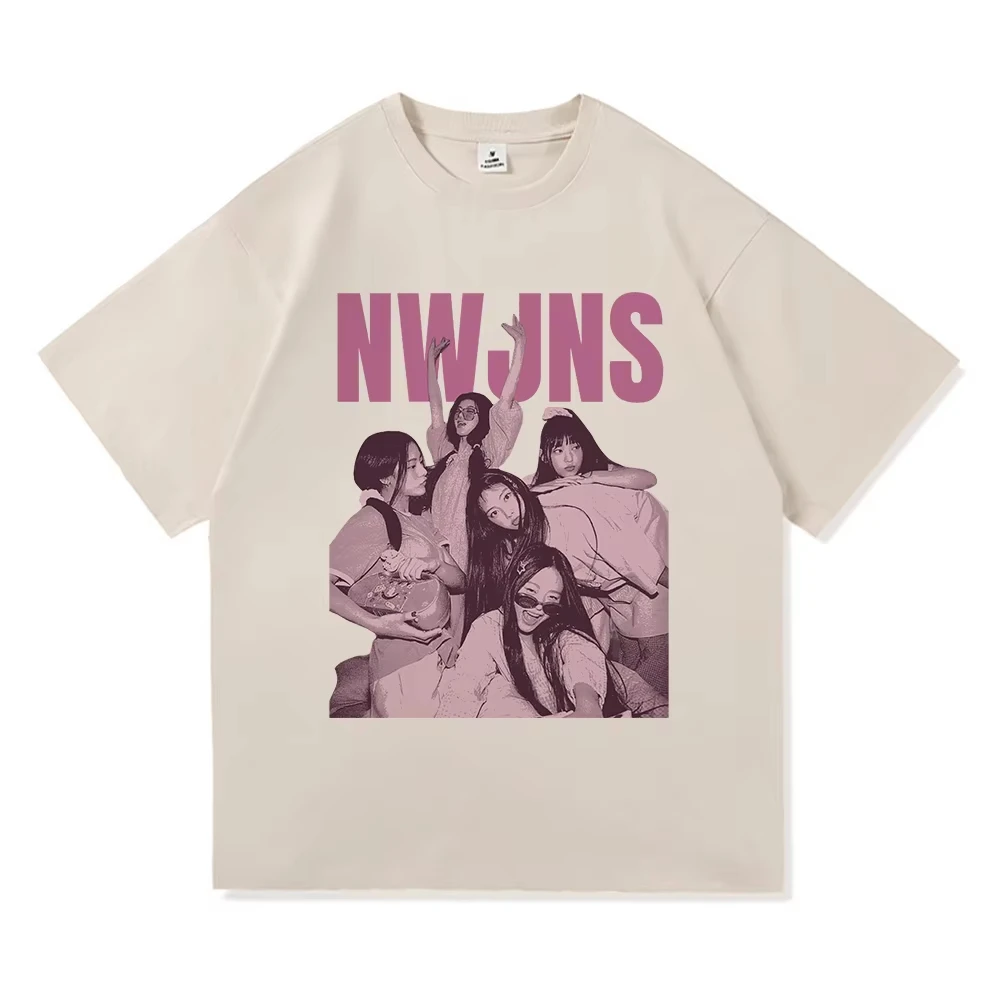 NJZ NWJNS تي شيرت الصيف موضة الرجال/النساء الجمالية الجرافيك تي شيرت غير رسمي للجنسين جودة عالية كول خمر القطن تي شيرت