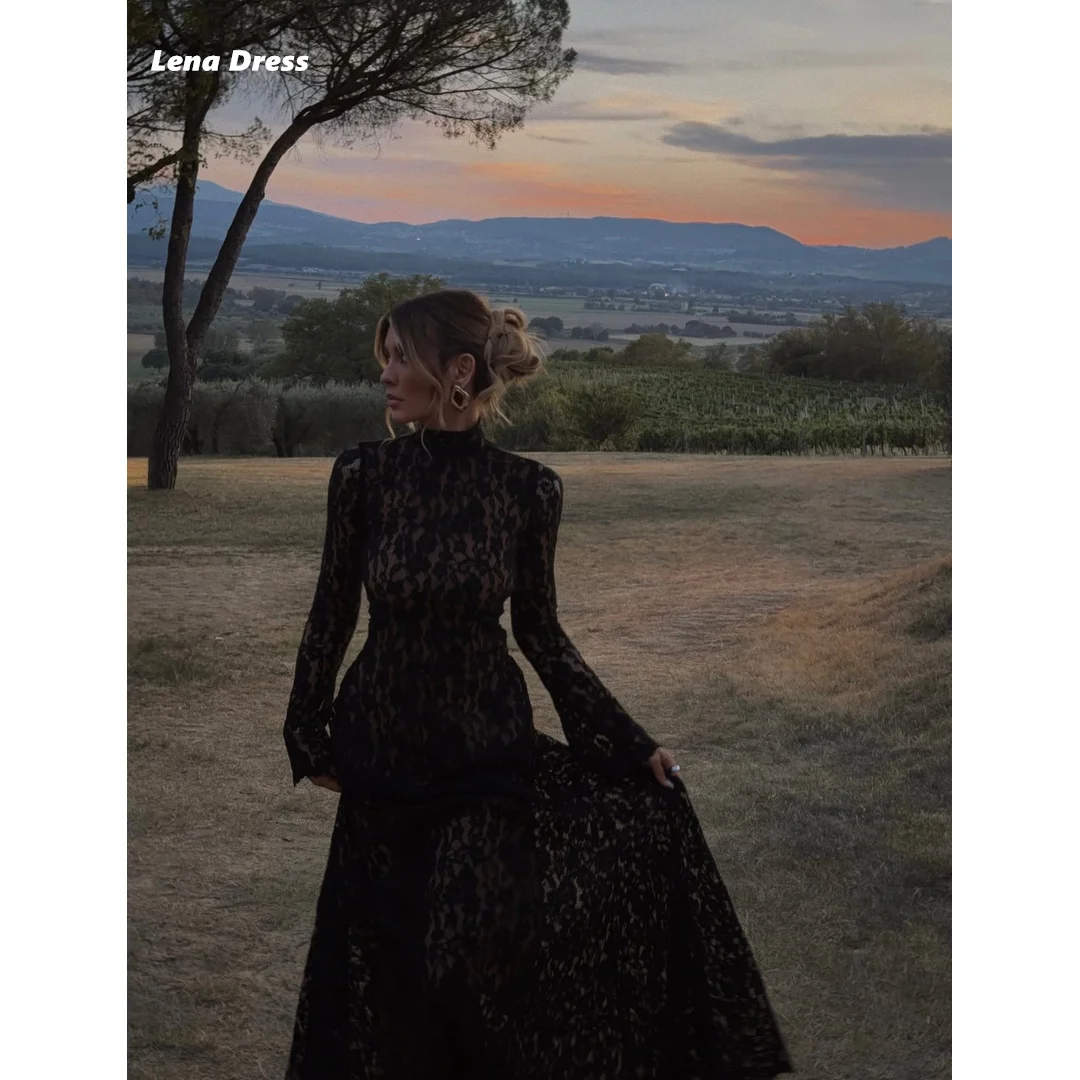 Lena Customized Elegant Evening Dresses for Woman Luxury Women's Elegant Party Dress Special Occasion Dresses Embroidered Lace