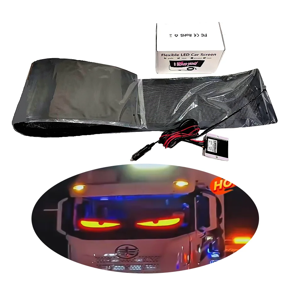 

Car LED Screen Blink Dynamic Devil Eye Animation APP DIY Multimedia Player Truck Windshield Eyes Signs LED Decorate Signal Lamp