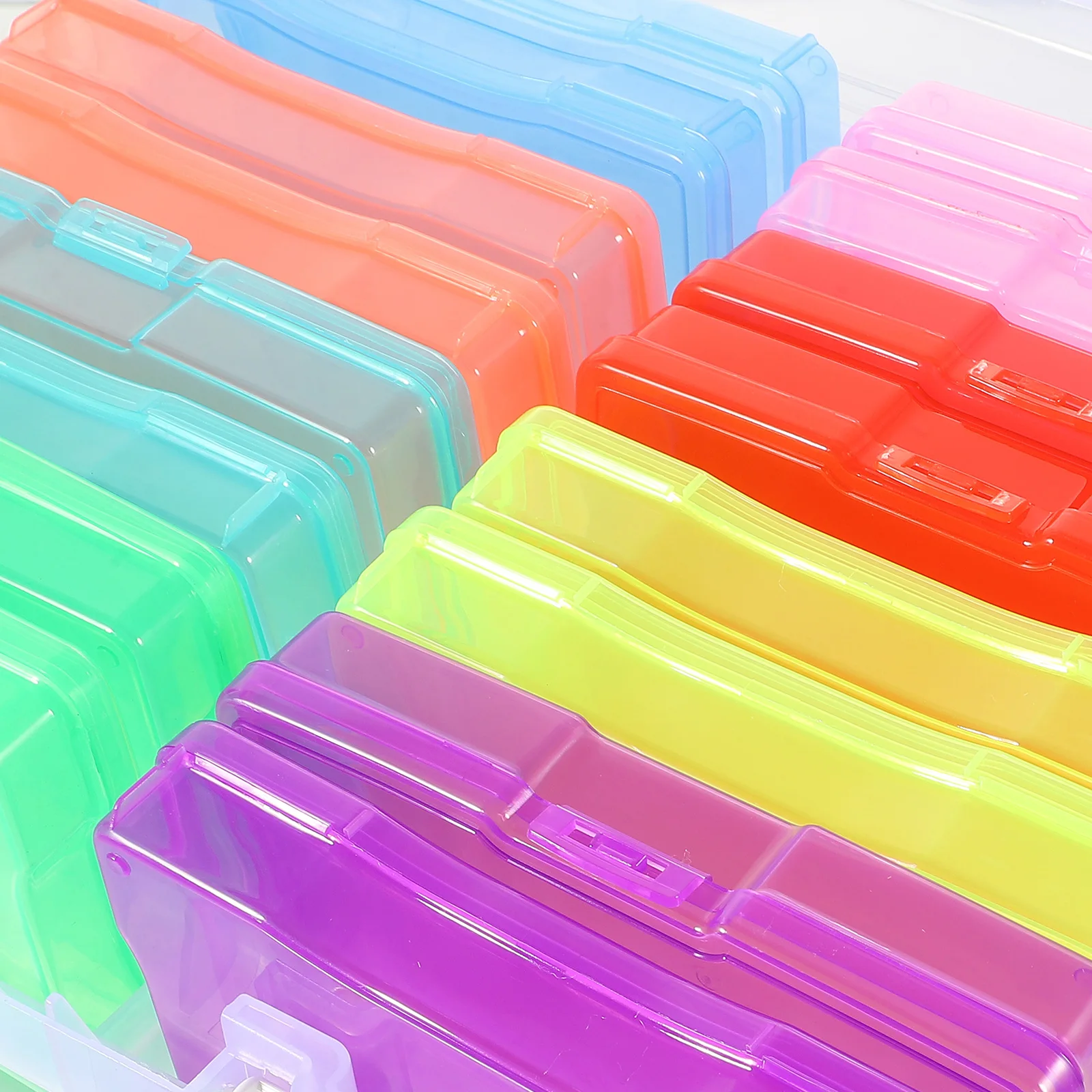 

Photo Storage Box 4x6 Inches Large Capacity Transparent Plastic Photo Organizer Case Postcards Container Small Items Household