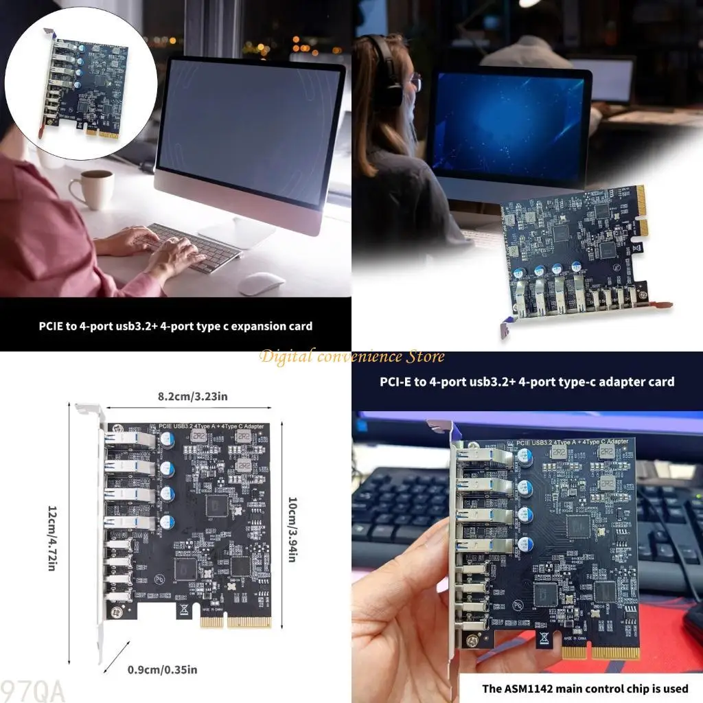 97QA PCIE 4X USB 3.2 и 4X Тип C Обновление карт карты PC Connection