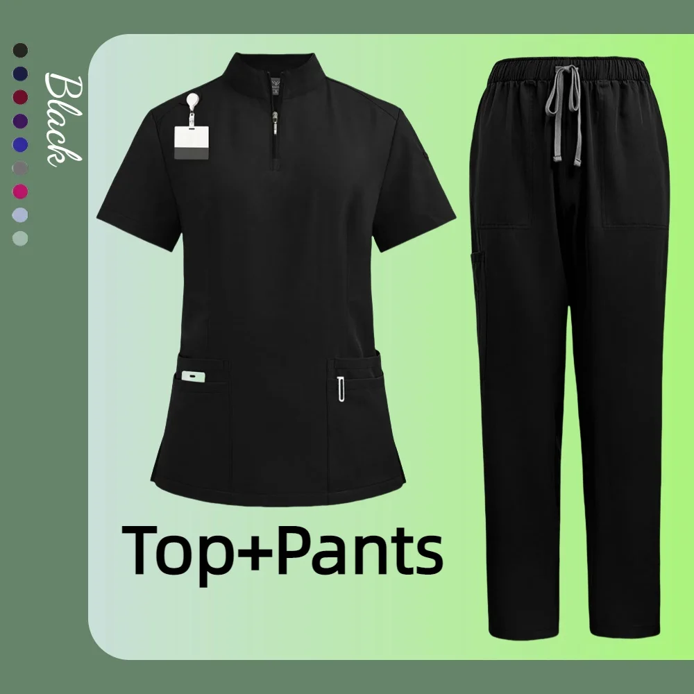 Ensemble de blouses d'infirmière classiques pour hommes, accessoires d'infirmière, uniforme médical chirurgical dentaire clinique, haut et pantalon, vêtements de travail de laboratoire, nouvelle collection