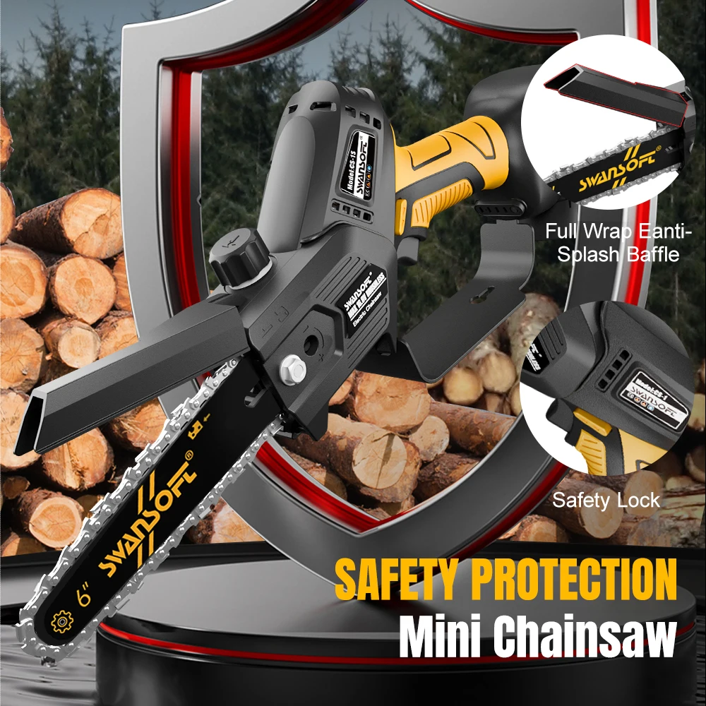 CS-1s 6 بوصة منشار صغير لتزييت سلسلة التزييت التلقائي يقطع من الخشب الصلب مثل الزبدة