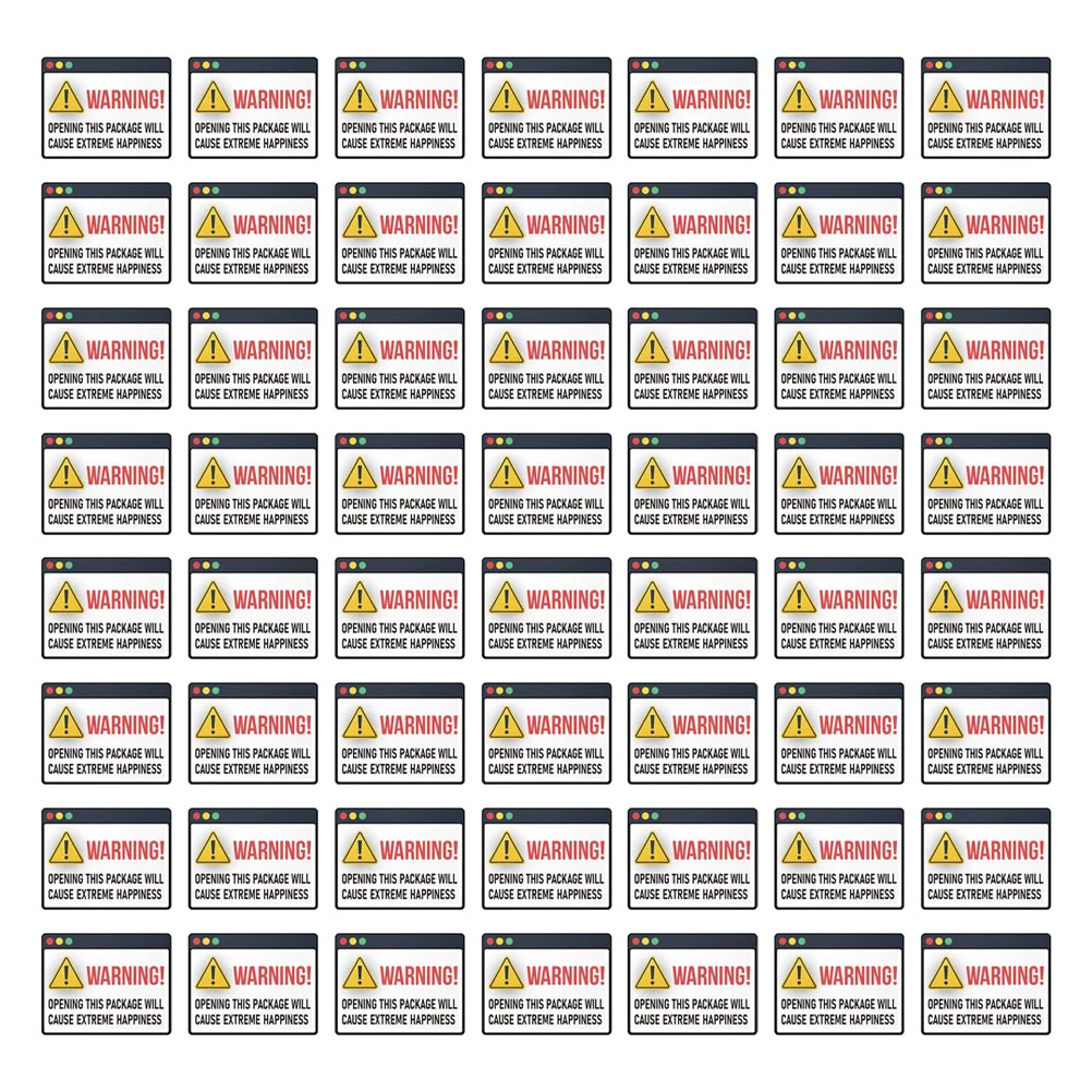 Package Happiness Sticker Extreme Stickers Decorative Warning Small Business Packing Labels for Sealing Rectangular Convenient