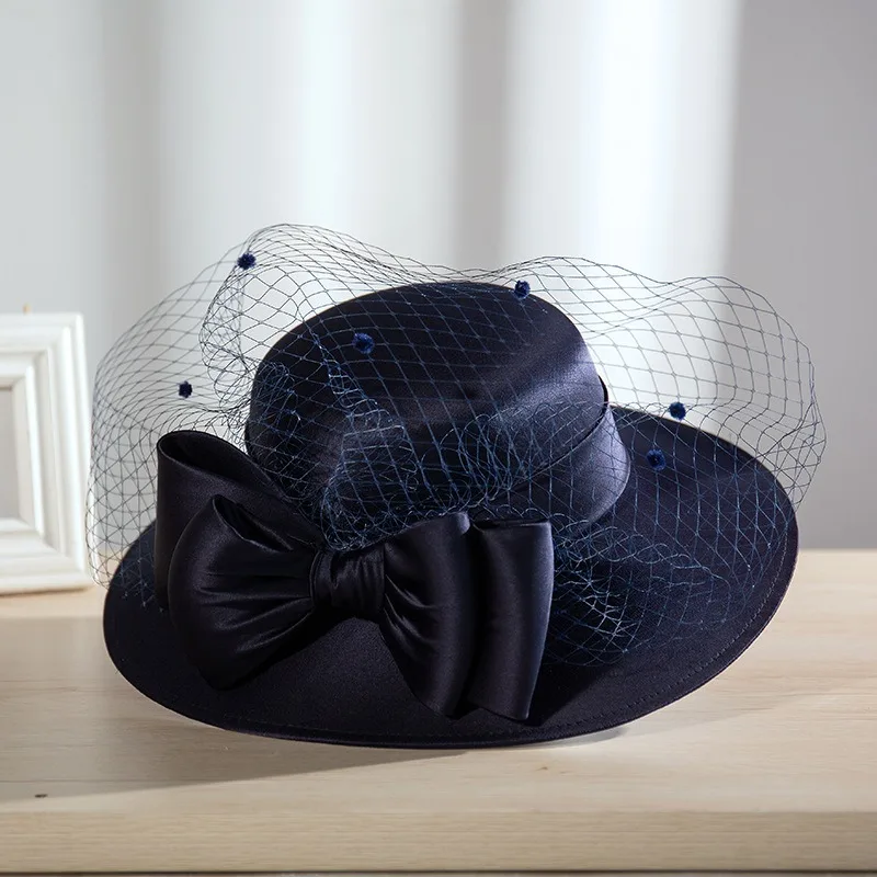 Women Sinamay Fascinators Church Hats Wedding Elegant Evening Kentucky Veils Hats Ladies Bride Wedding Chapeau Luxury Derby Hat