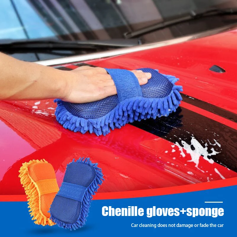 

Auto Washer Gloves Microfiber Sponge Cleaning Car Care Detailing Brushes Multifunction Cleaning Tool Styling Accessories