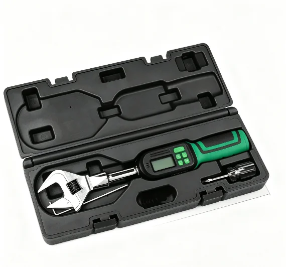 Digital Torque Wrench 6.8-135 Nm Adjustable Range with Internal Memory Preset Torque Alarms and Dual Direction Operation