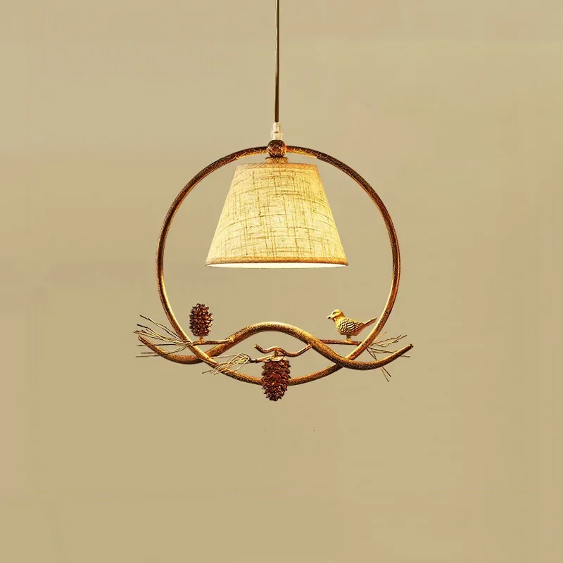 Nordic Bird Lights para restaurante e cozinha, Lâmpada pingente vintage, Restaurante e lustre do café, Personalidade criativa, American Rural