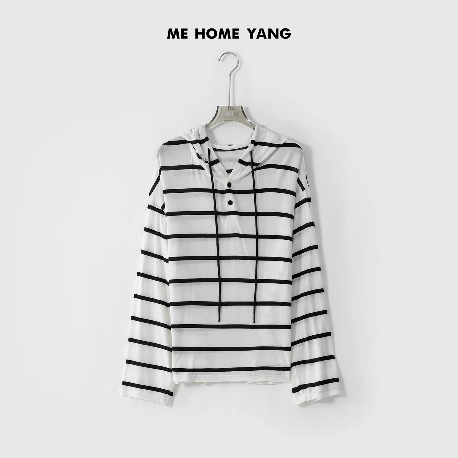 

Женская тонкая летняя футболка-худи ME Little White с цветными вставками, универсальная, повседневная, приталенная, длинная