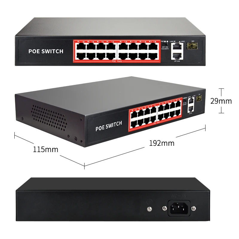 Imagem -06 - Steamemo-rede de Comutadores Ethernet Potência Integrada 16 Portas ai Verdog ap sem Fio 240w Sfp 100m Poe