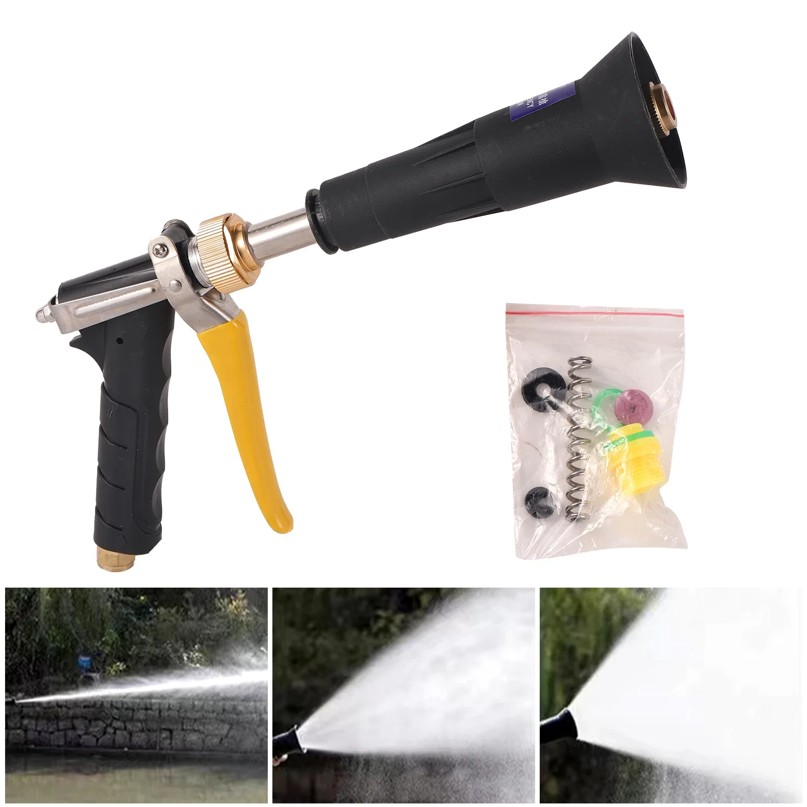 High-Pressure Adjustable Rotating Nozzle - Agricultural Sprinkler for Garden, Flowerbed & Lawn Irrigation